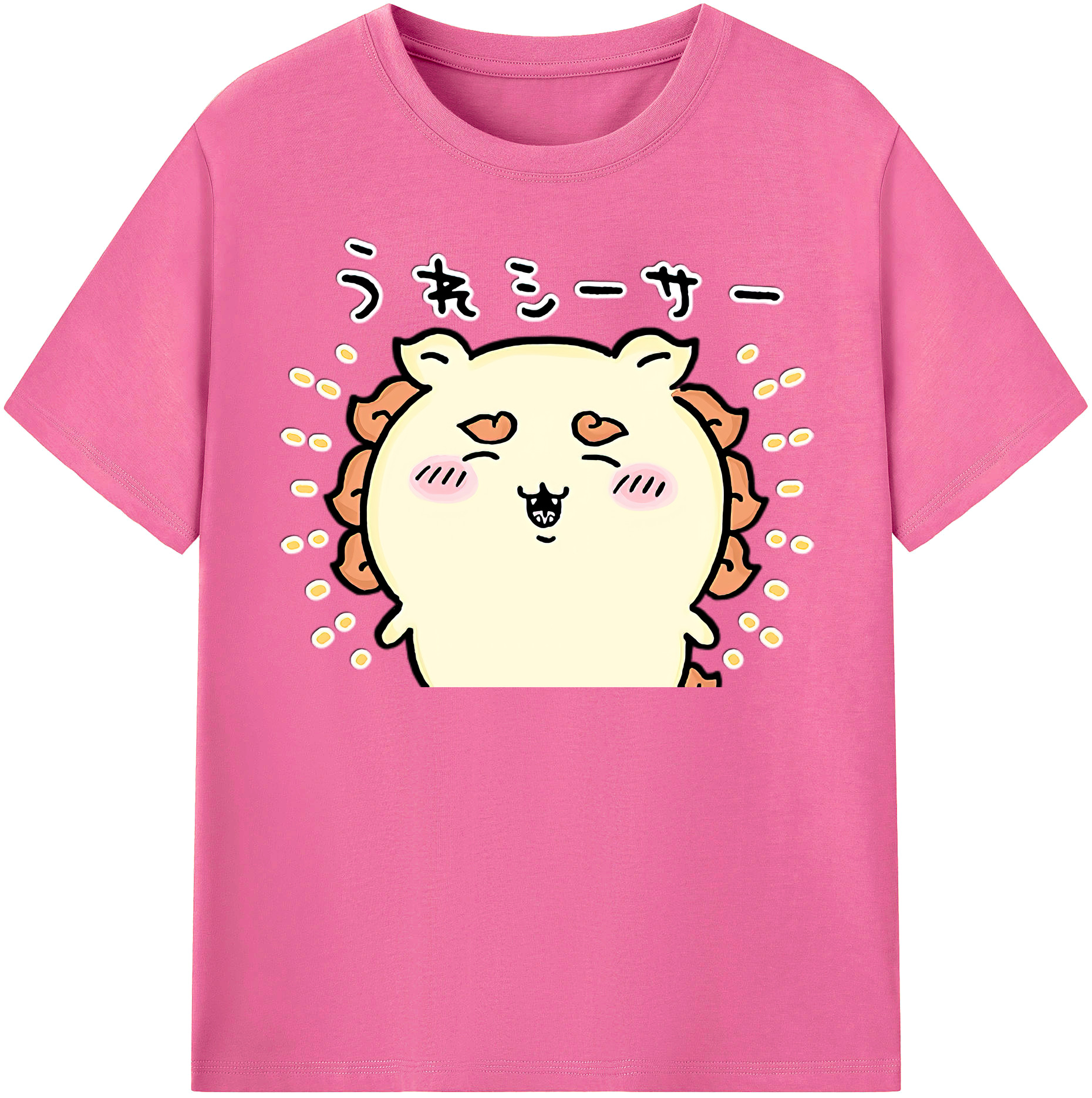 （画像用） ちいかわ シーサー Chii-kawa Shisa レディースカジュアルプリントTシャツ（綿100％）